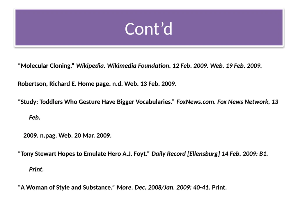 Let’s get ExCITED!! Quick Reminders about Works - slide 11 of 16