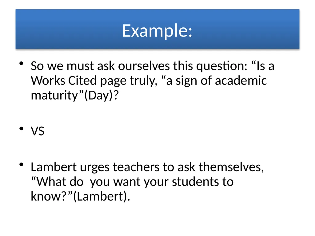 Let’s get ExCITED!! Quick Reminders about Works - slide 7 of 16
