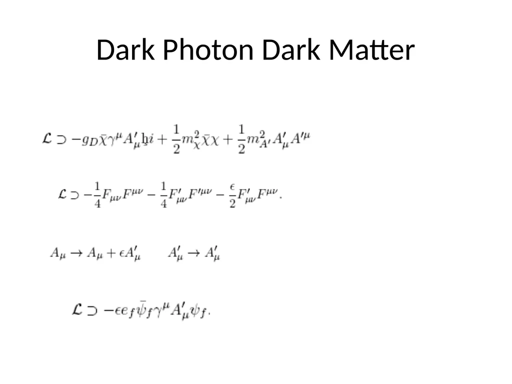 Searching for Dark Photon Dark Matter with Cosmic - slide 9 of 30