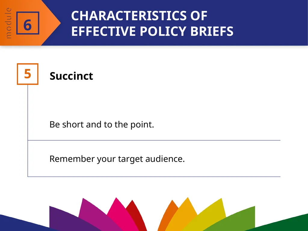 MODULE 6 Preparing policy briefs Effective writing - slide 11 of 22