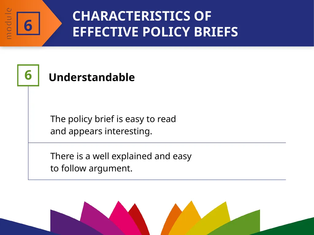 MODULE 6 Preparing policy briefs Effective writing - slide 12 of 22