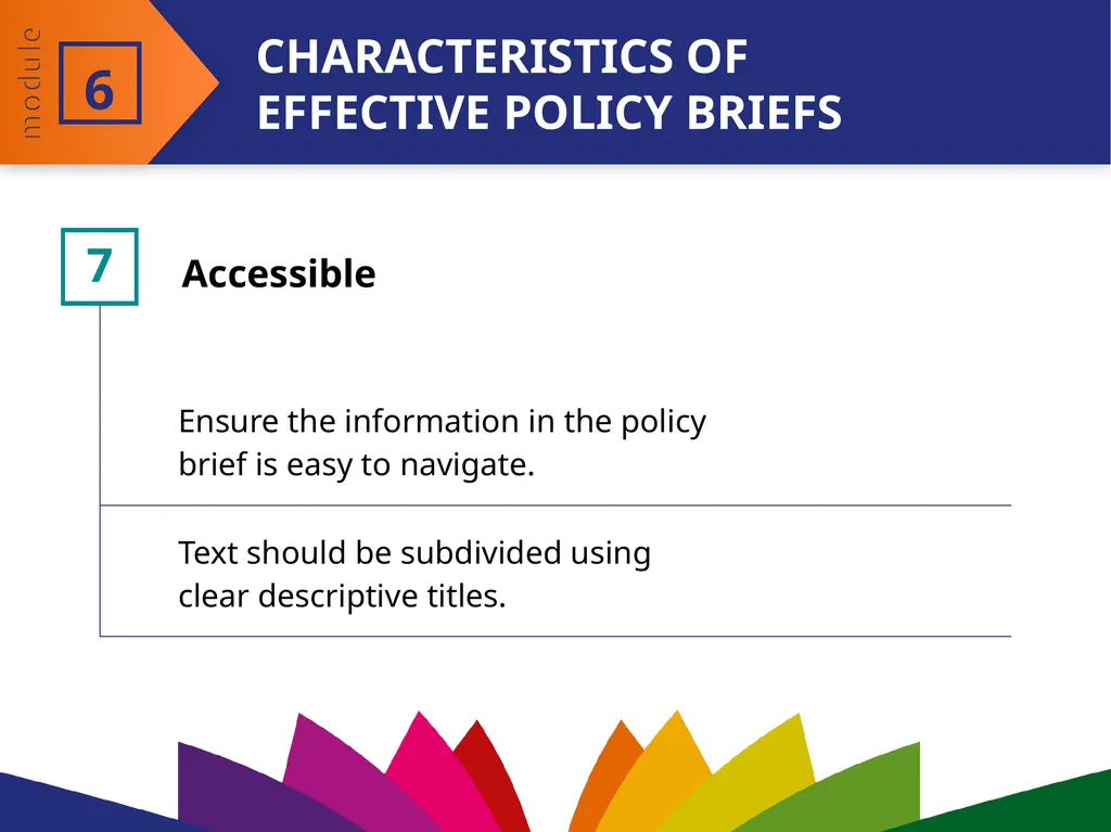 MODULE 6 Preparing policy briefs Effective writing - slide 13 of 22