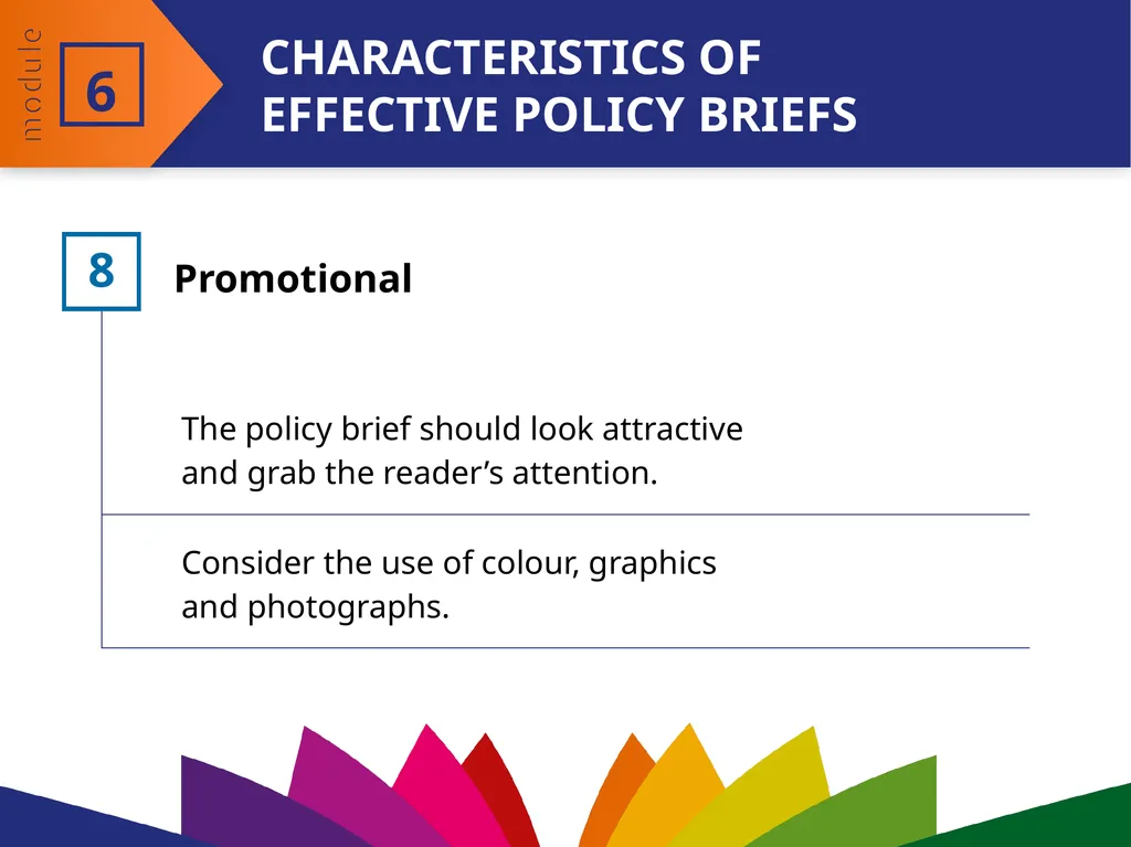 MODULE 6 Preparing policy briefs Effective writing - slide 14 of 22
