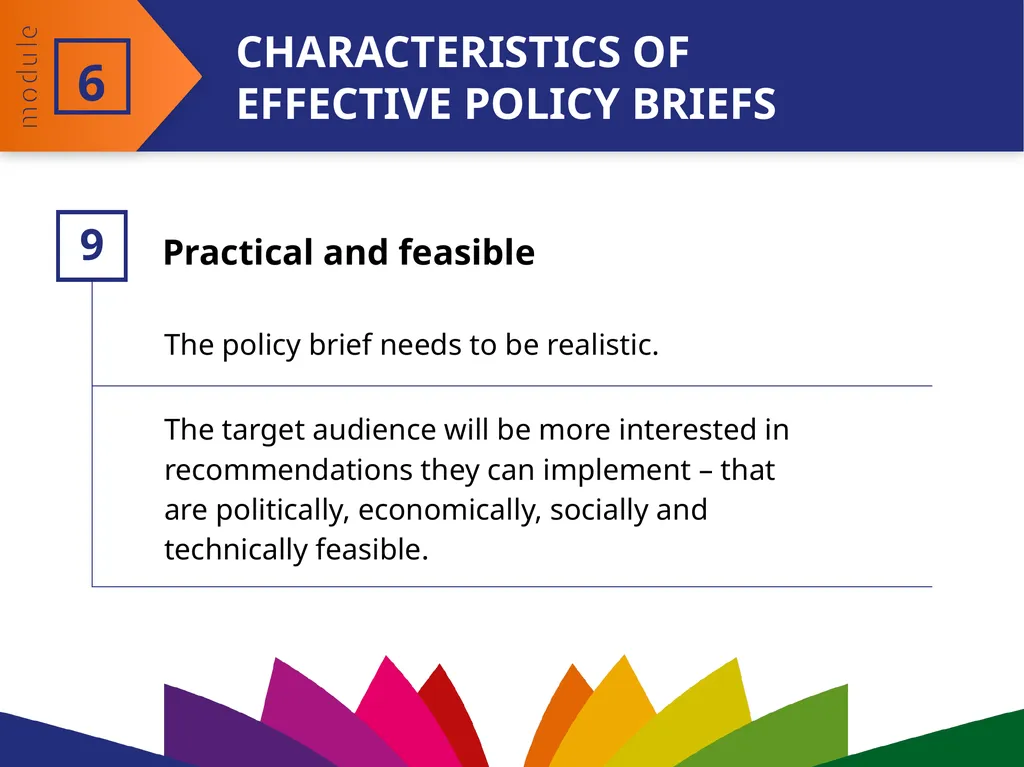 MODULE 6 Preparing policy briefs Effective writing - slide 15 of 22