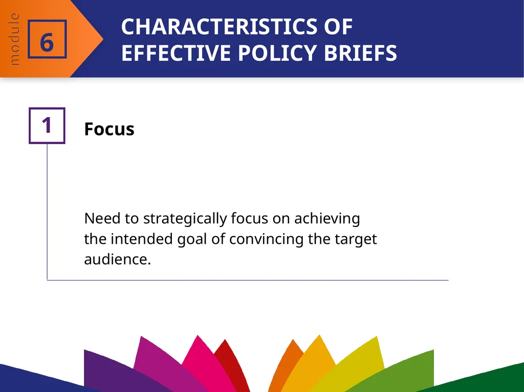MODULE 6 Preparing policy briefs Effective writing - slide 7 of 22