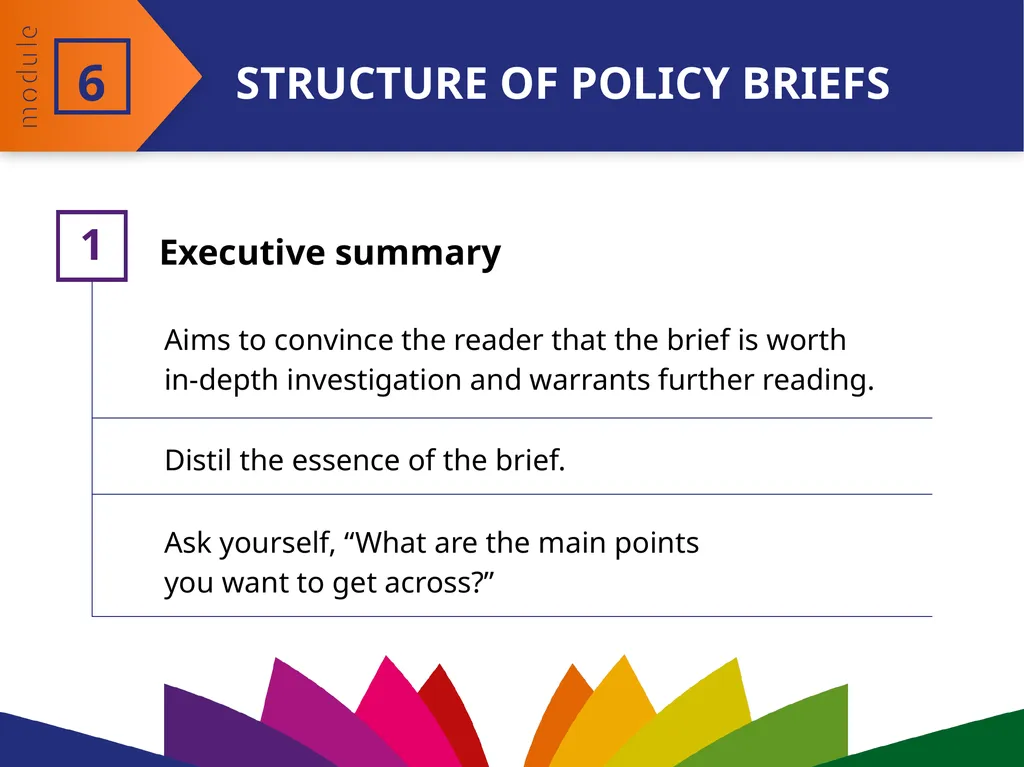 MODULE 6 Preparing policy briefs Effective writing - slide 17 of 22