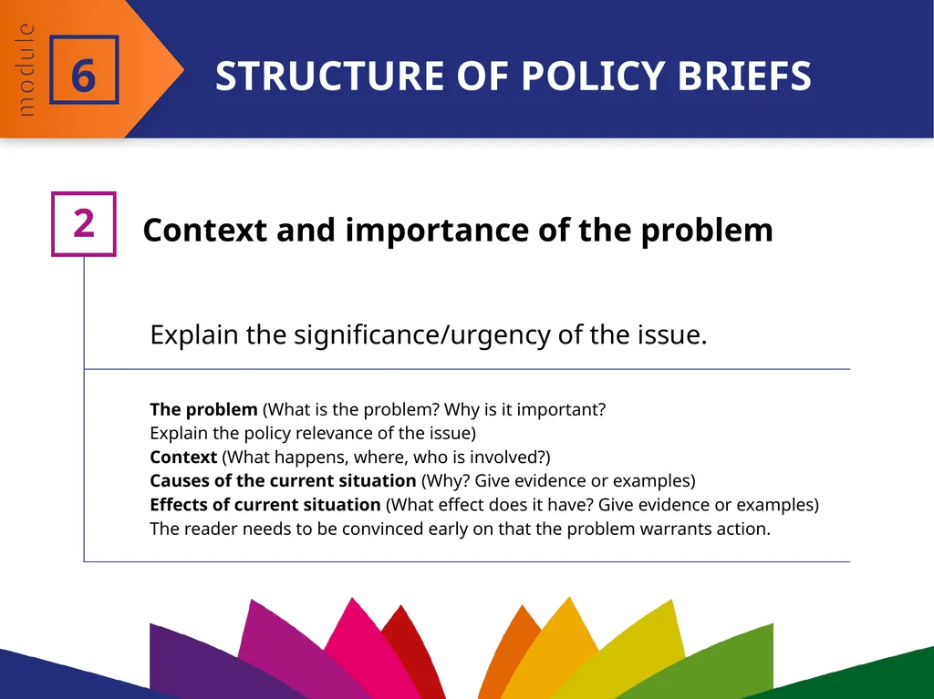 MODULE 6 Preparing policy briefs Effective writing - slide 18 of 22