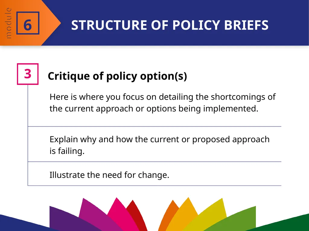 MODULE 6 Preparing policy briefs Effective writing - slide 19 of 22