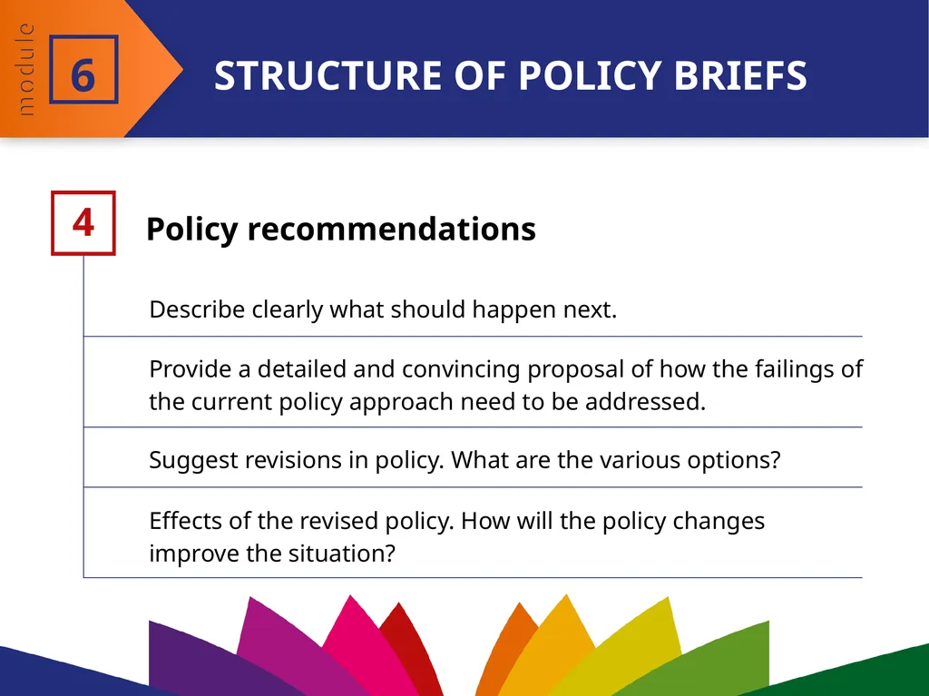 MODULE 6 Preparing policy briefs Effective writing - slide 20 of 22