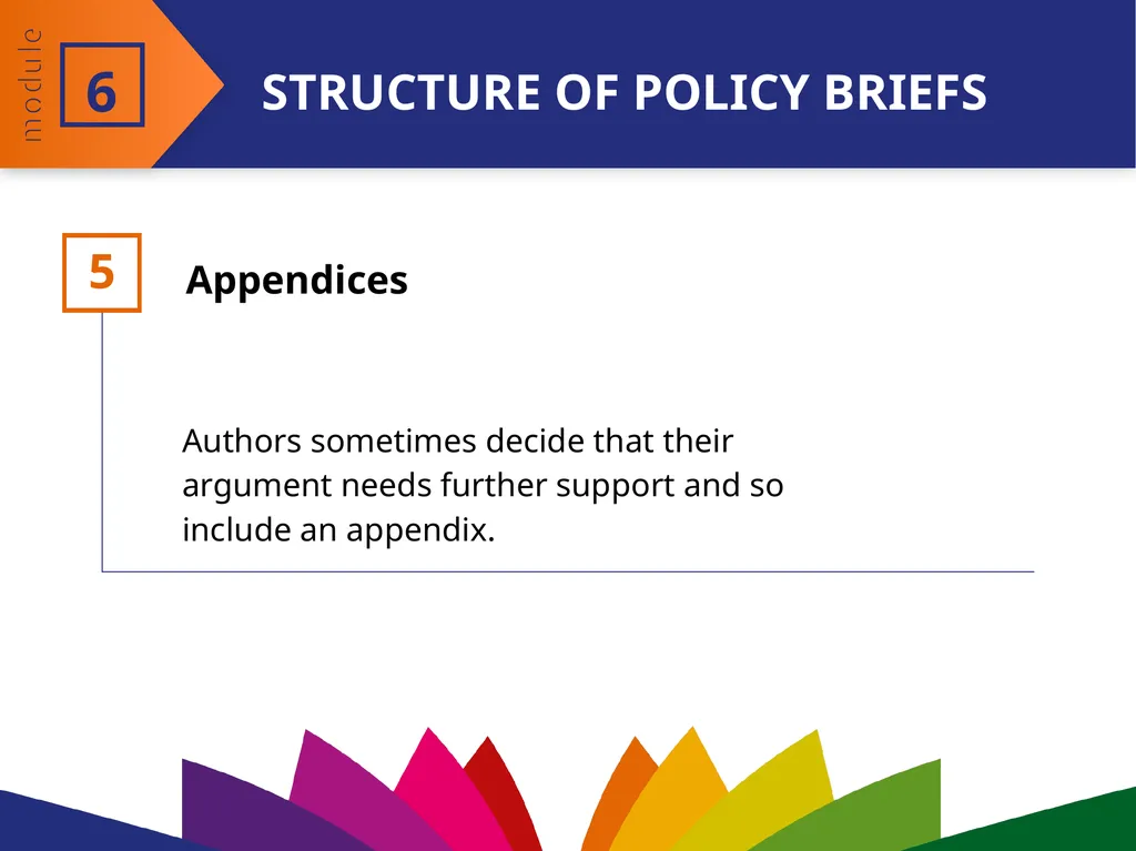 MODULE 6 Preparing policy briefs Effective writing - slide 21 of 22