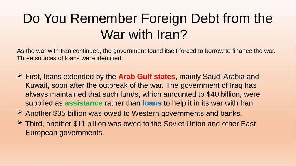 Iraq Economy BUS415 Ms. Khadija Alaa The Invasion - slide 8 of 27