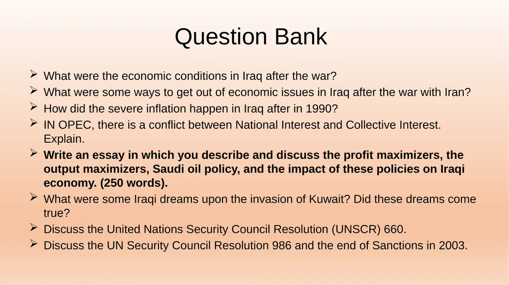 Iraq Economy BUS415 Ms. Khadija Alaa The Invasion - slide 27 of 27