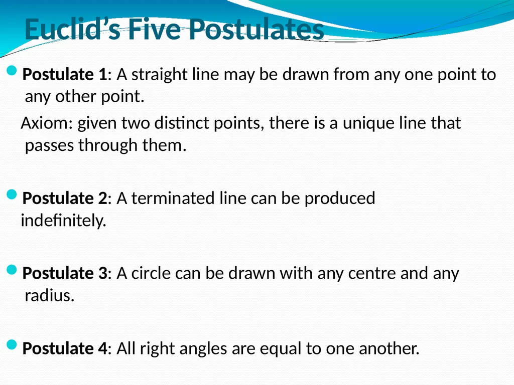 Anurag Vijay EUCLID’S GEOMETRY GEOMETRY GEO - slide 7 of 12