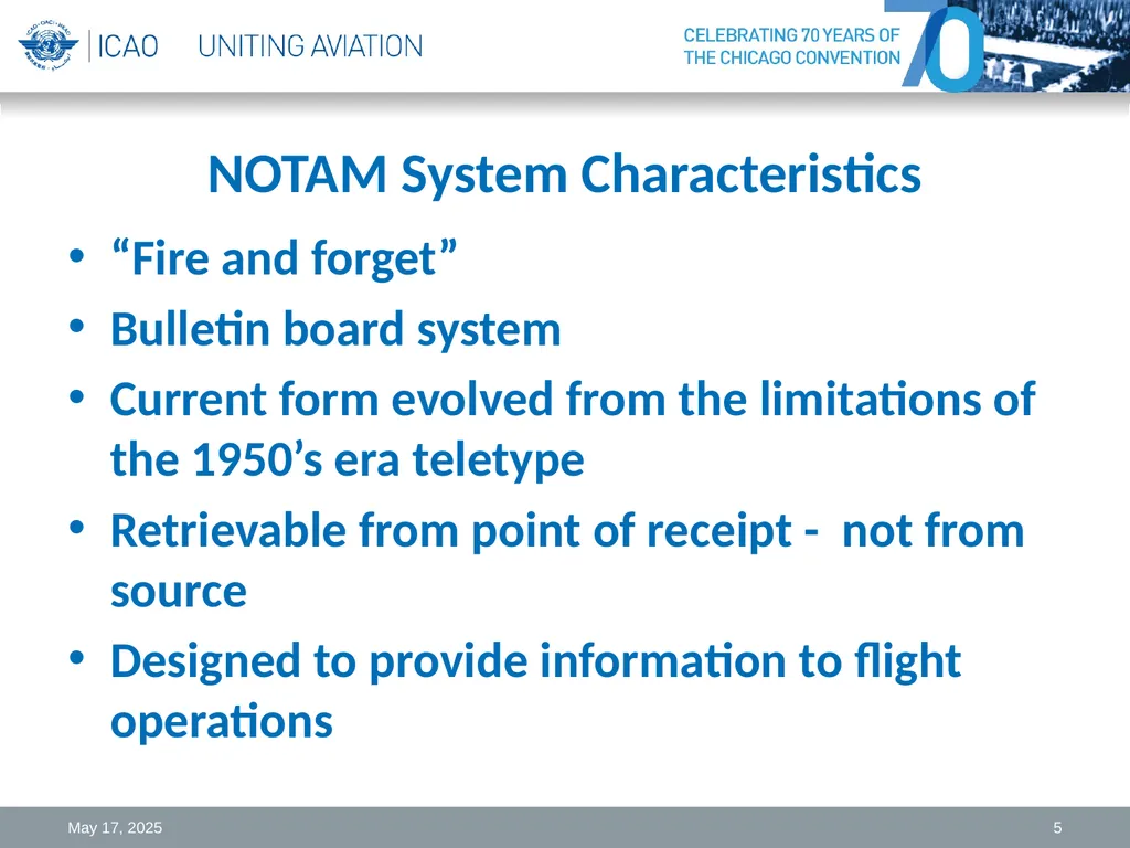 NOTAM Review and Challenges Michael Hohm Technical - slide 5 of 11