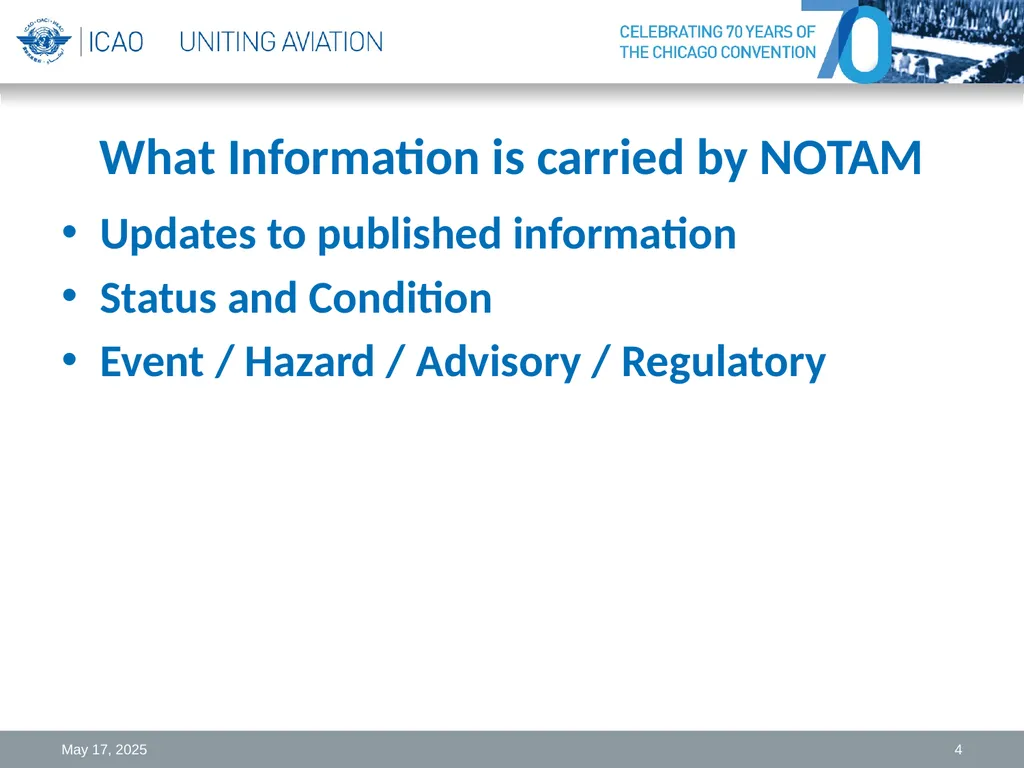 NOTAM Review and Challenges Michael Hohm Technical - slide 4 of 11