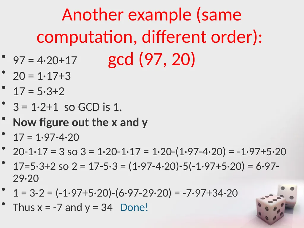 MA/CSSE 473 Day 06 Euclid's Algorithm MA/CSSE 473 - slide 15 of 15