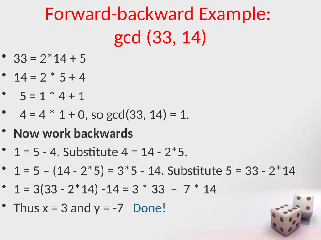 MA/CSSE 473 Day 06 Euclid's Algorithm MA/CSSE 473 - slide 14 of 15