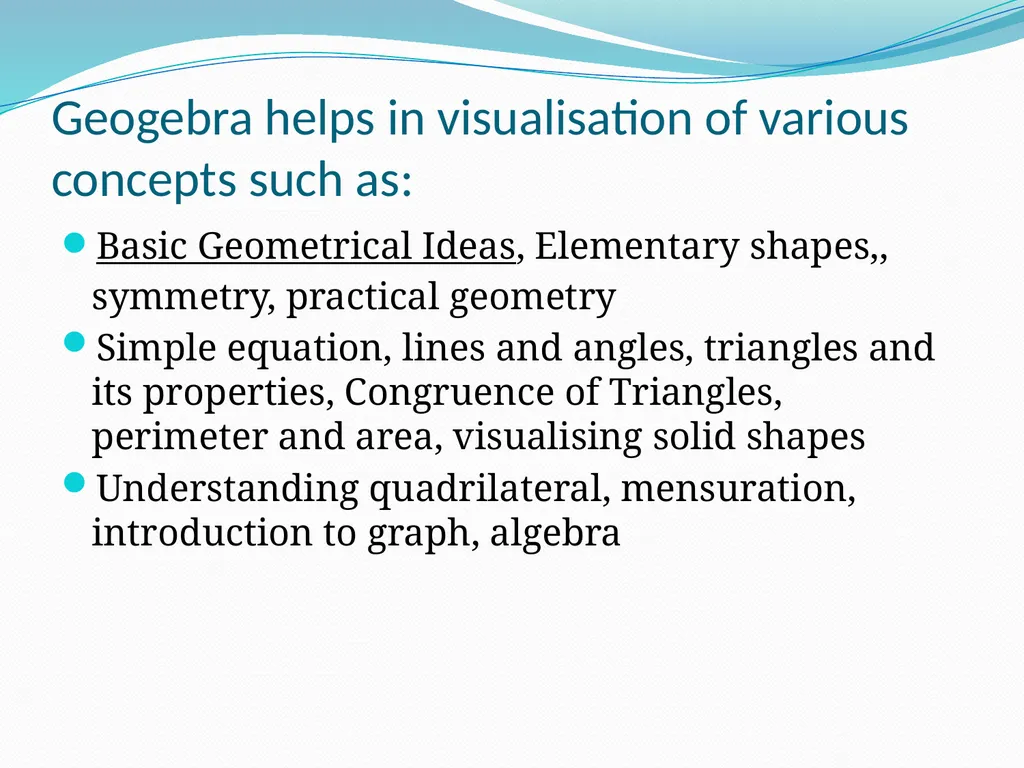 What is GeoGebra GeoGebra is a dynamic mathematics - slide 8 of 10