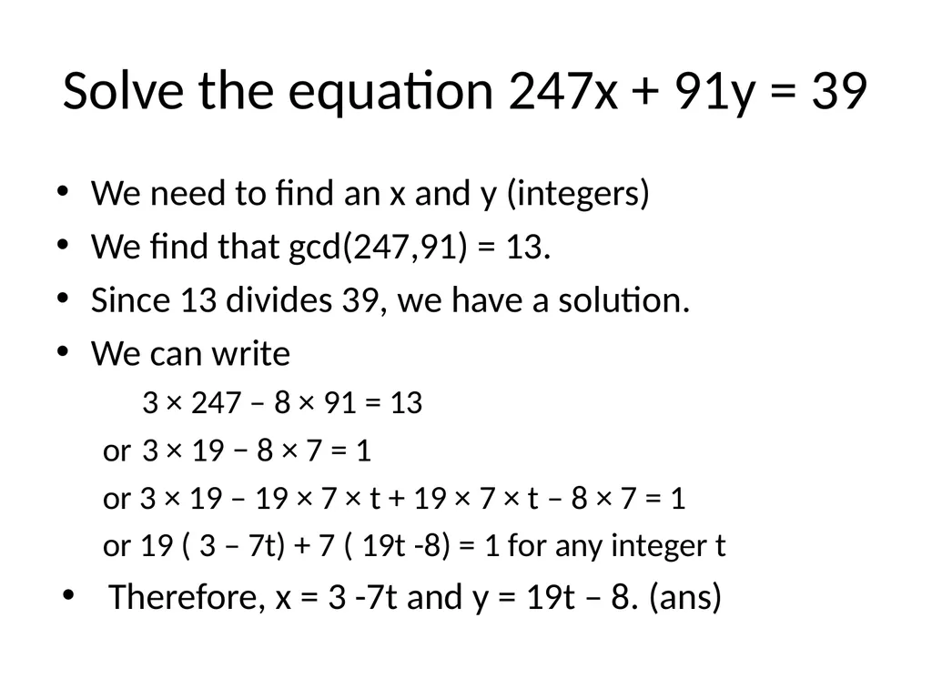 Number Theory Two ancient problems Factoring: - slide 37 of 52