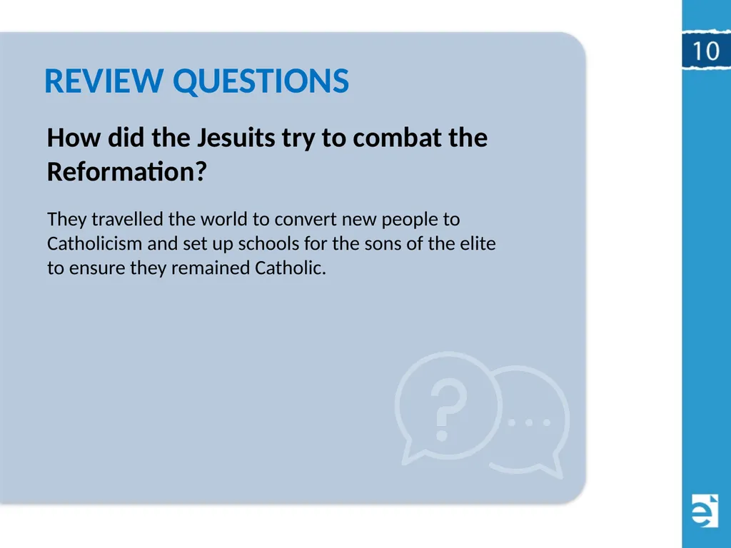 Chapter 10 (10.4) The Catholic Counter-Reformation - slide 19 of 22