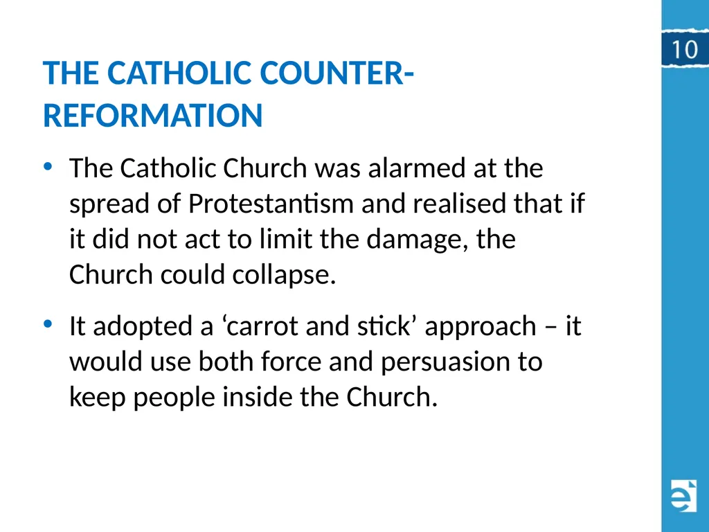 Chapter 10 (10.4) The Catholic Counter-Reformation - slide 3 of 22