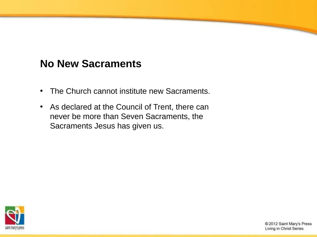 The Seven Catholic Sacraments The Sacraments - slide 6 of 20