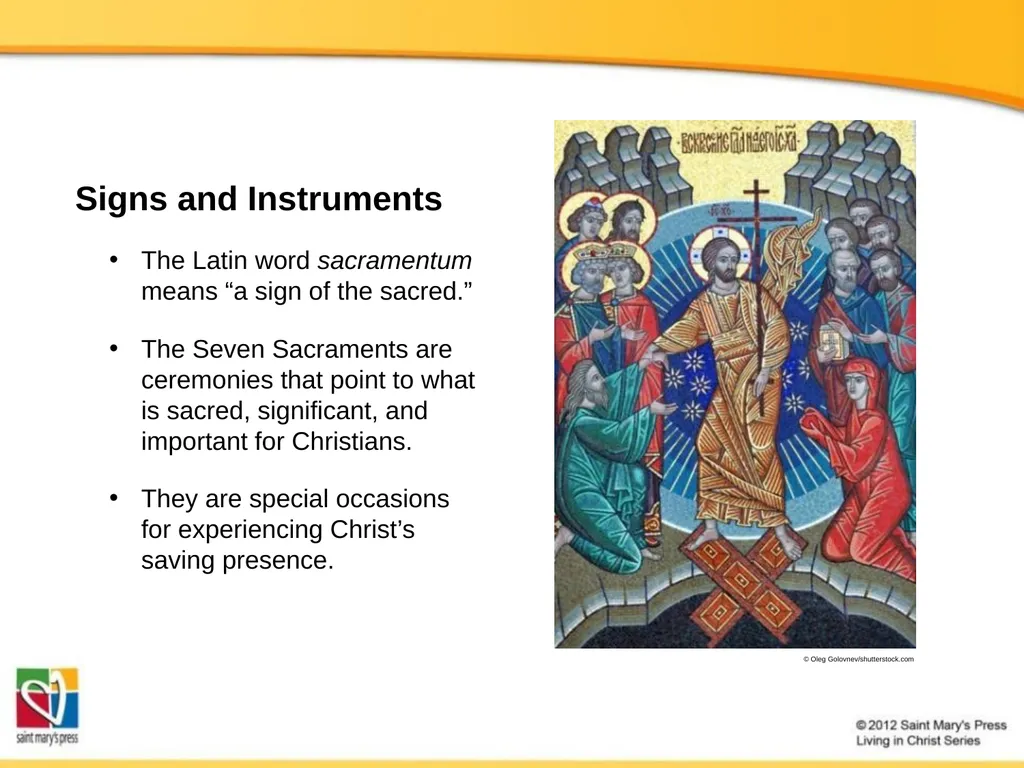 The Seven Catholic Sacraments The Sacraments - slide 2 of 20
