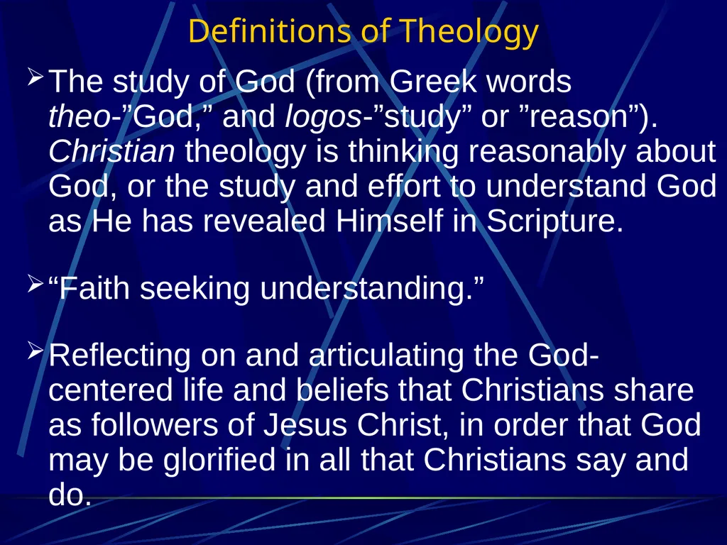 Systematic Theology 1 (TH3) Ross Arnold, Winter - slide 12 of 15