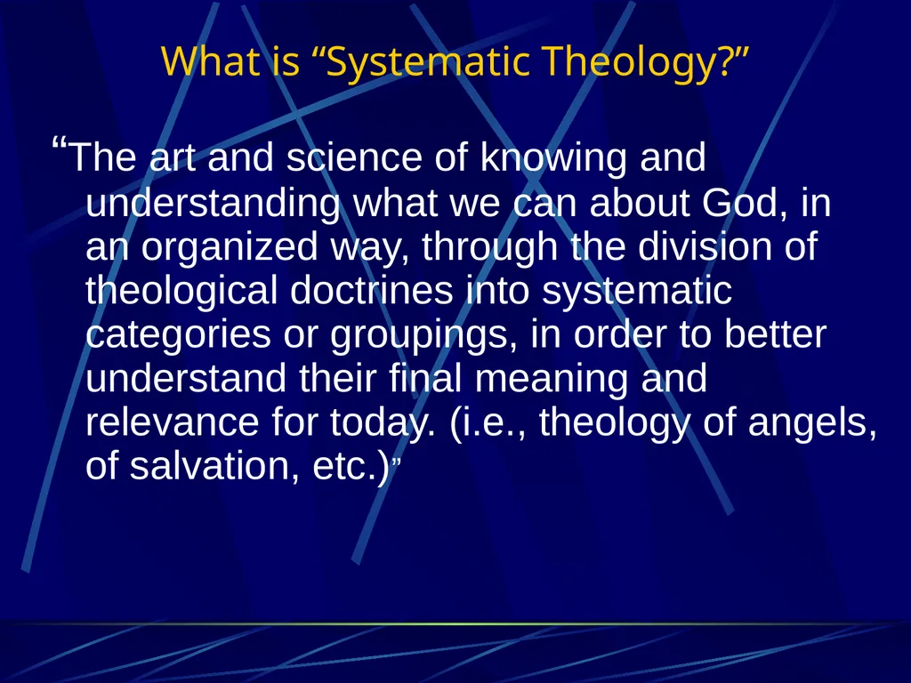 Systematic Theology 1 (TH3) Ross Arnold, Winter - slide 7 of 15