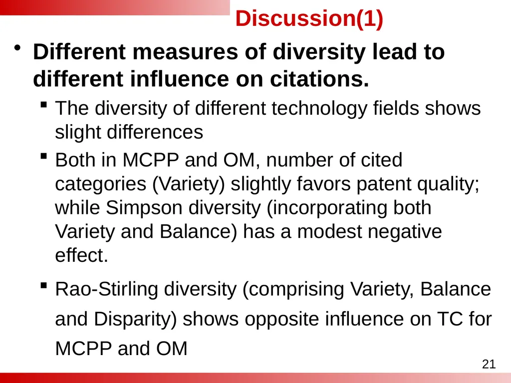 Analyses of the Effect of Patent Category - slide 21 of 25