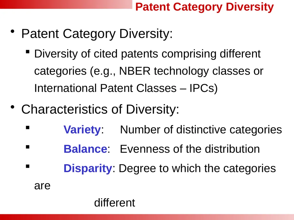 Analyses of the Effect of Patent Category - slide 4 of 25