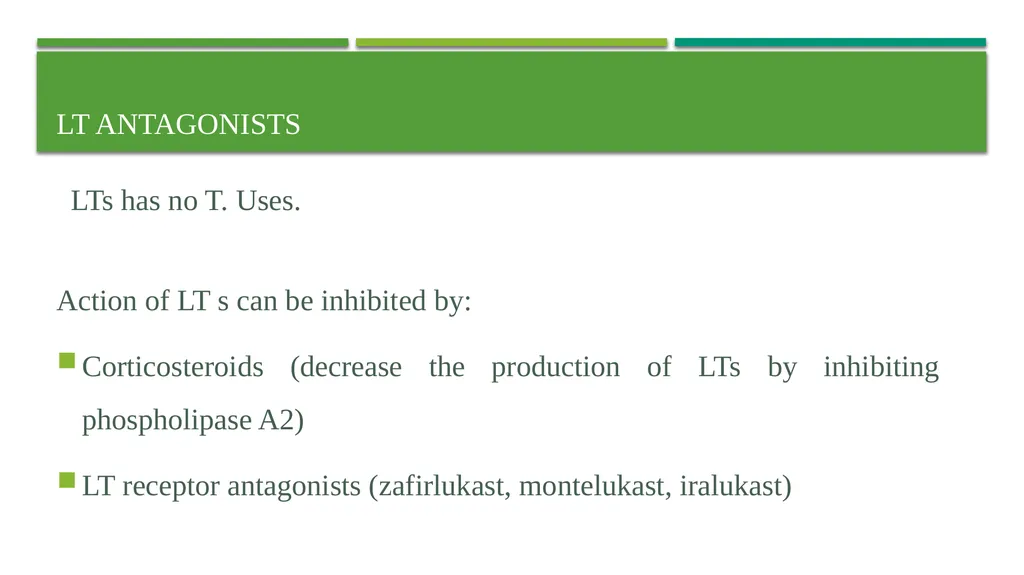 Eicosanoids (Prostaglandins, Leukotrienes) and - slide 24 of 31