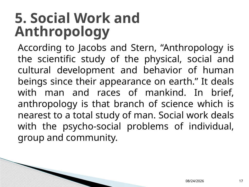 Relationship of Social Work with other Social - slide 17 of 18
