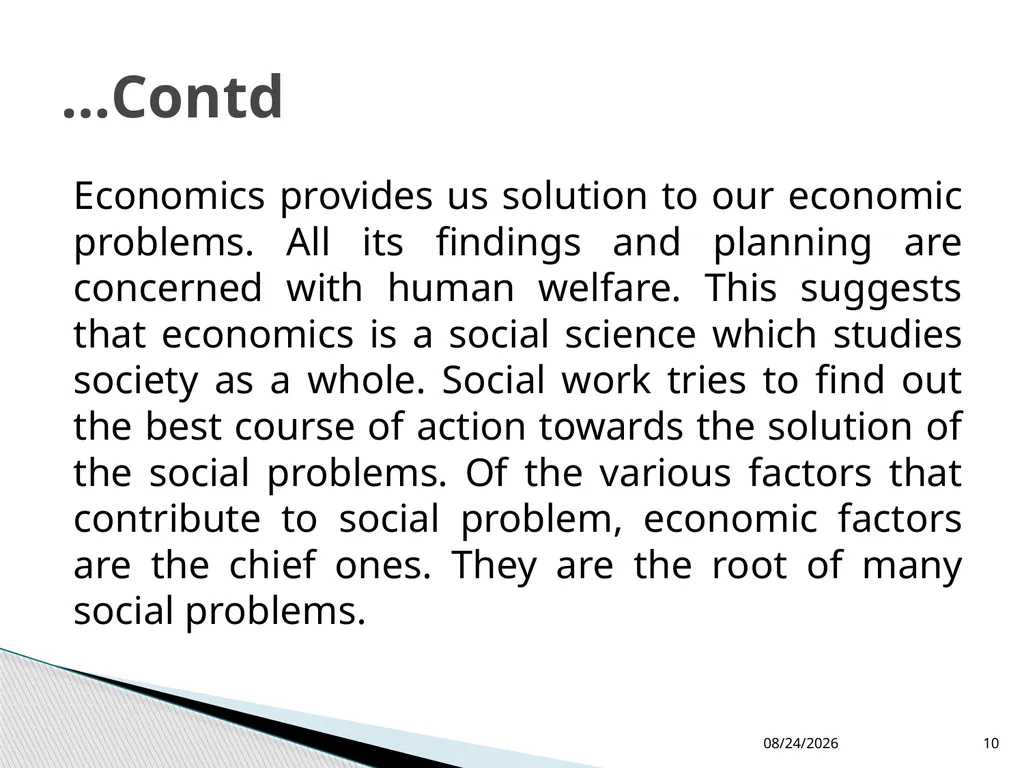 Relationship of Social Work with other Social - slide 10 of 18