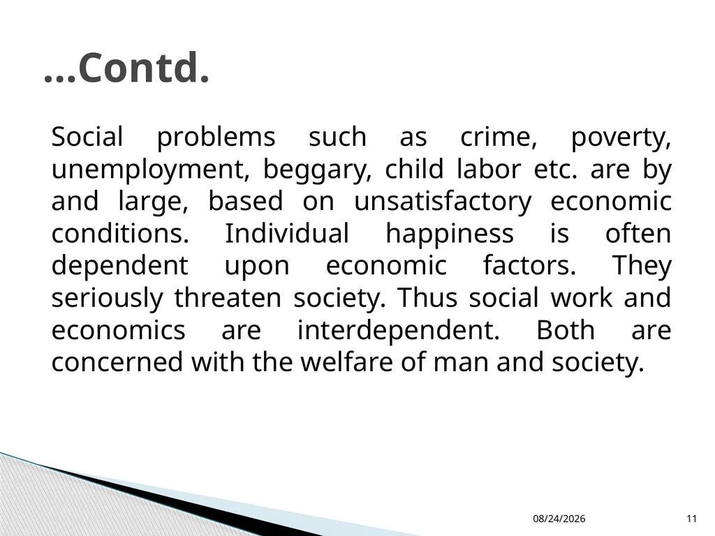 Relationship of Social Work with other Social - slide 11 of 18
