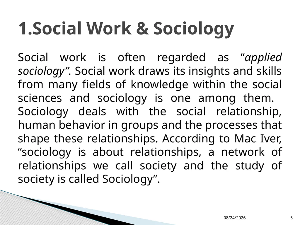 Relationship of Social Work with other Social - slide 5 of 18