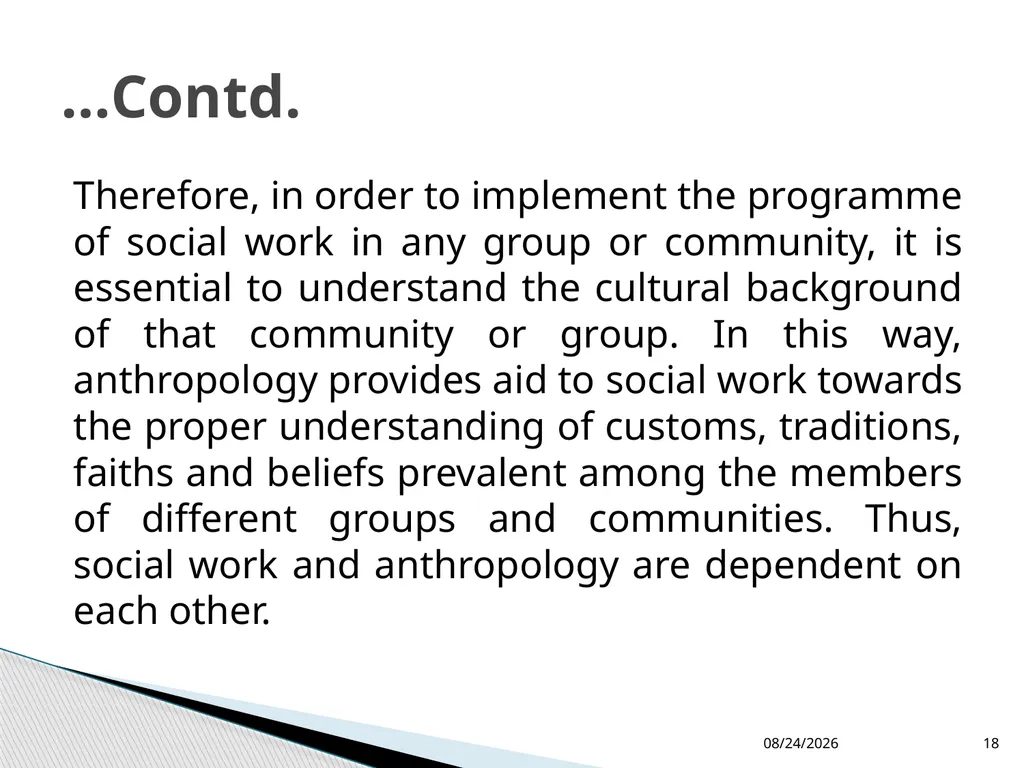 Relationship of Social Work with other Social - slide 18 of 18