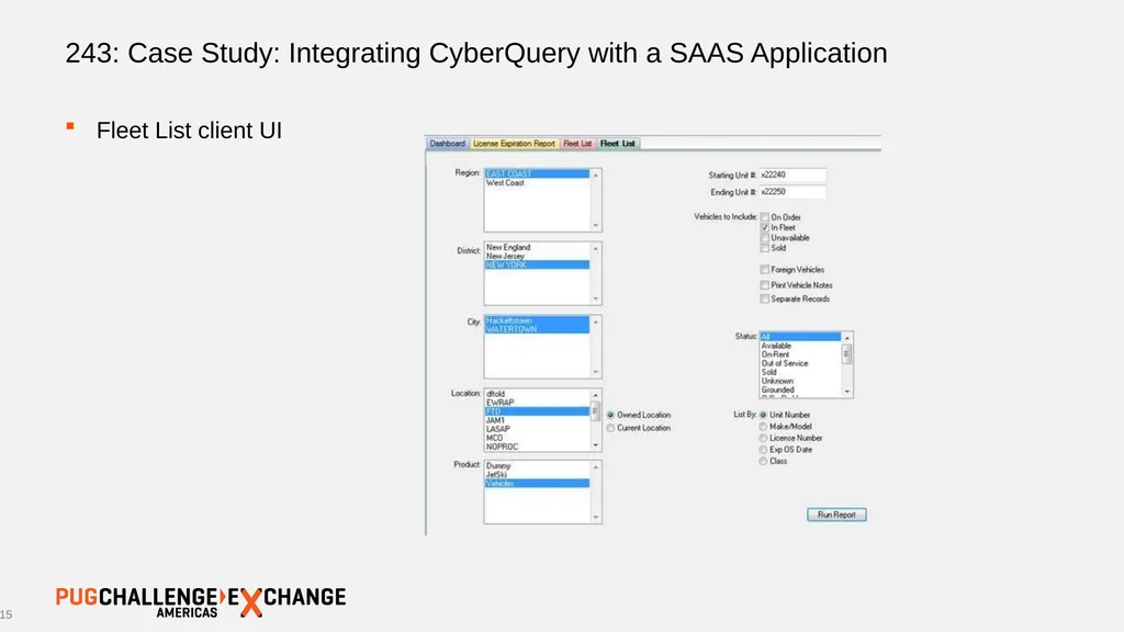 243: Case Study: Integrating CyberQuery with a - slide 15 of 30
