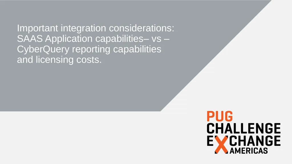 243: Case Study: Integrating CyberQuery with a - slide 12 of 30