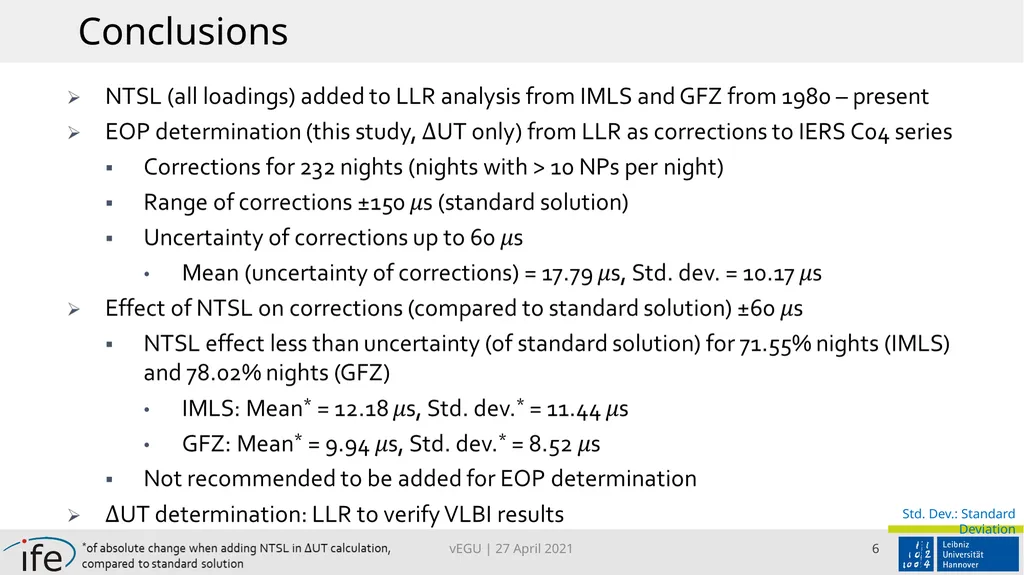 Impact of NTSL on LLR observatories and on the - slide 6 of 8