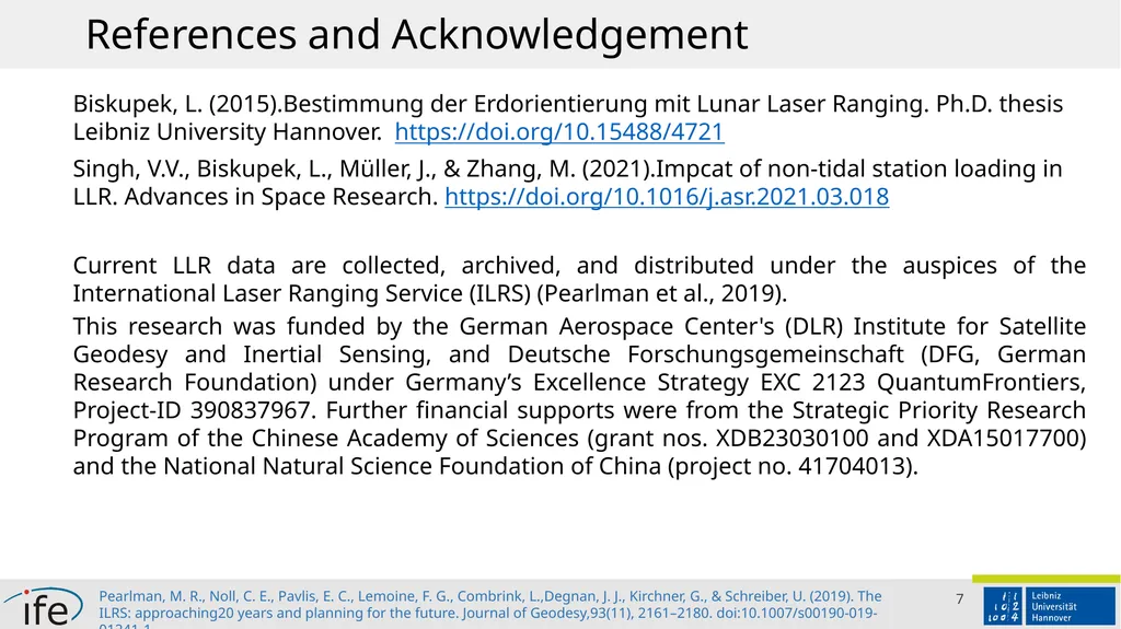 Impact of NTSL on LLR observatories and on the - slide 7 of 8