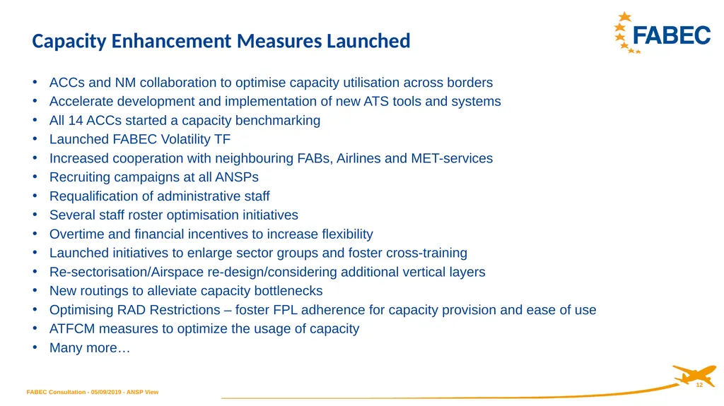 ANSP Stakeholder View on RP3 Performance Plan and - slide 12 of 12