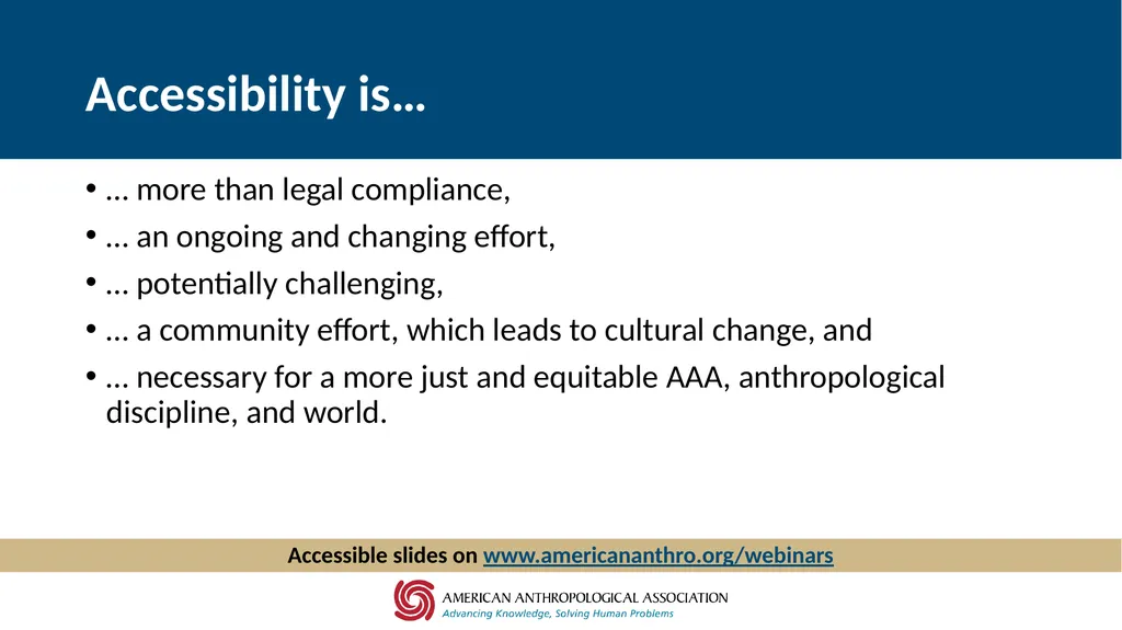 Accessibility at AAA Thursday, September 3, 2020, - slide 17 of 18