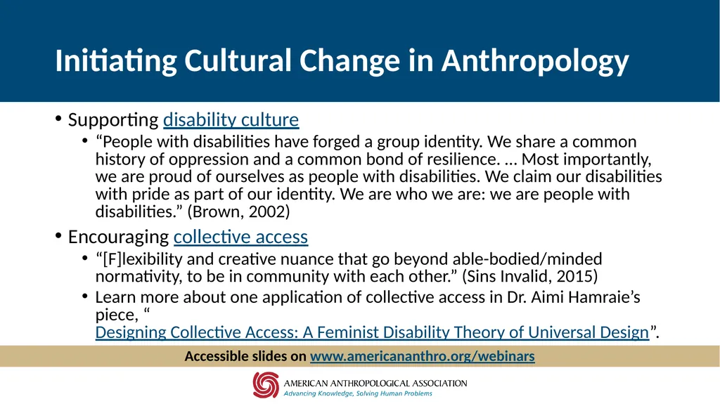 Accessibility at AAA Thursday, September 3, 2020, - slide 13 of 18