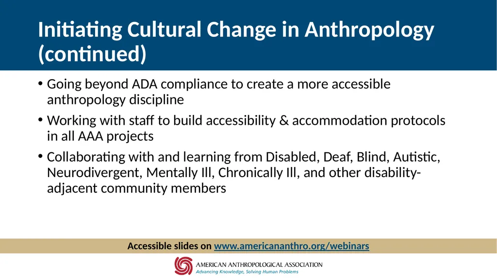 Accessibility at AAA Thursday, September 3, 2020, - slide 14 of 18
