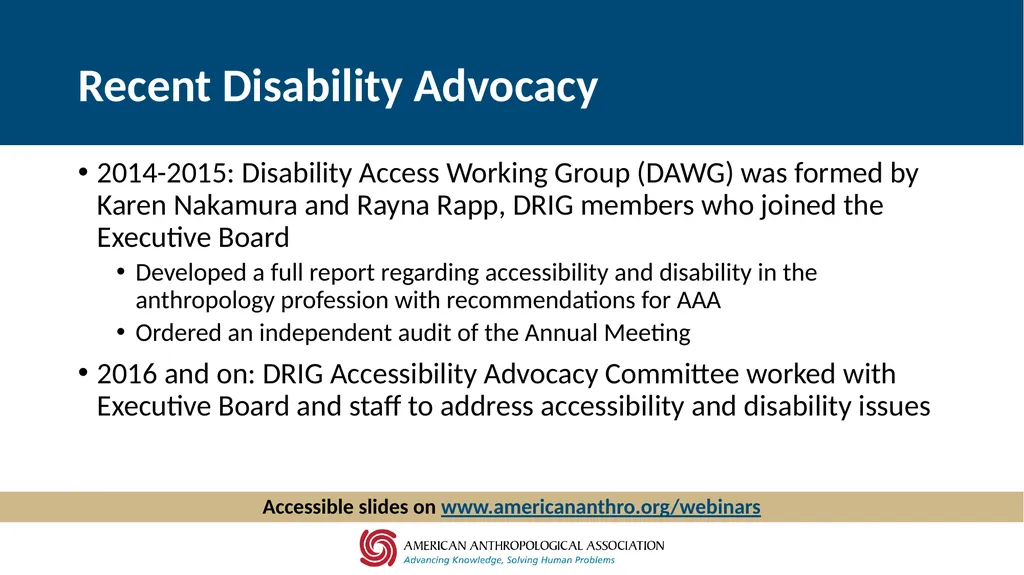 Accessibility at AAA Thursday, September 3, 2020, - slide 10 of 18