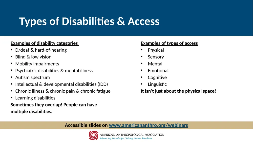 Accessibility at AAA Thursday, September 3, 2020, - slide 7 of 18