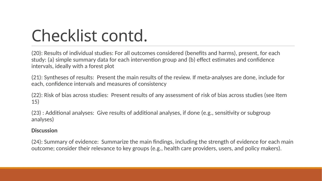 Meta Analysis Saira Tariq Dept of Community - slide 25 of 28