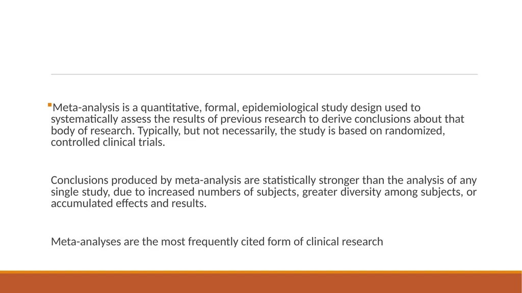 Meta Analysis Saira Tariq Dept of Community - slide 5 of 28