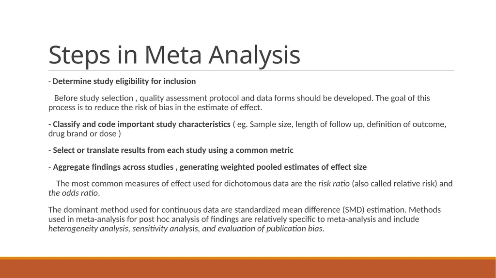 Meta Analysis Saira Tariq Dept of Community - slide 13 of 28
